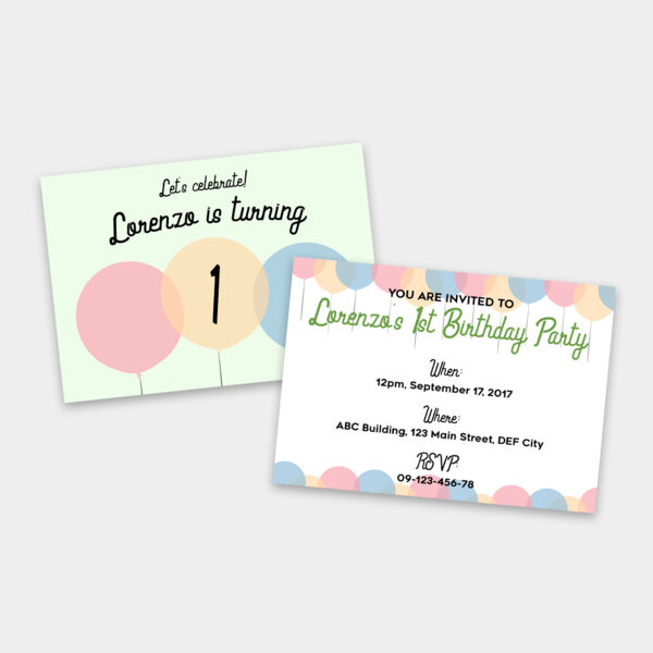 Invitation/Post Card 3.60” x 5.125” Thumbnail