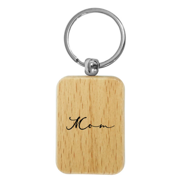 Wood Rectangle Keychain Thumbnail