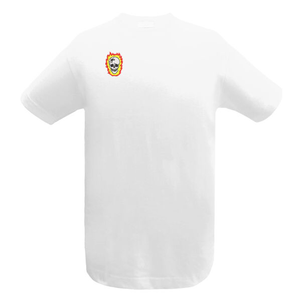 Skull on Fire Embroidery Adult Tee Thumbnail