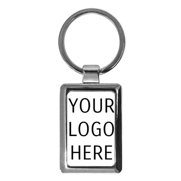 Corporate Metal Rectangular Keychain Thumbnail