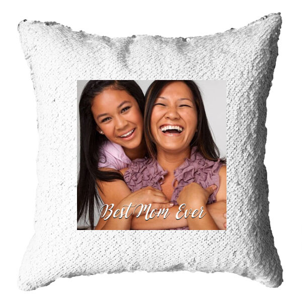 Best Mom Ever Personalized Photo Mermaid Pillow Thumbnail
