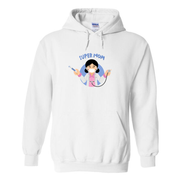 Super Mom Doctor Pullover Hoodie (Fair) Thumbnail