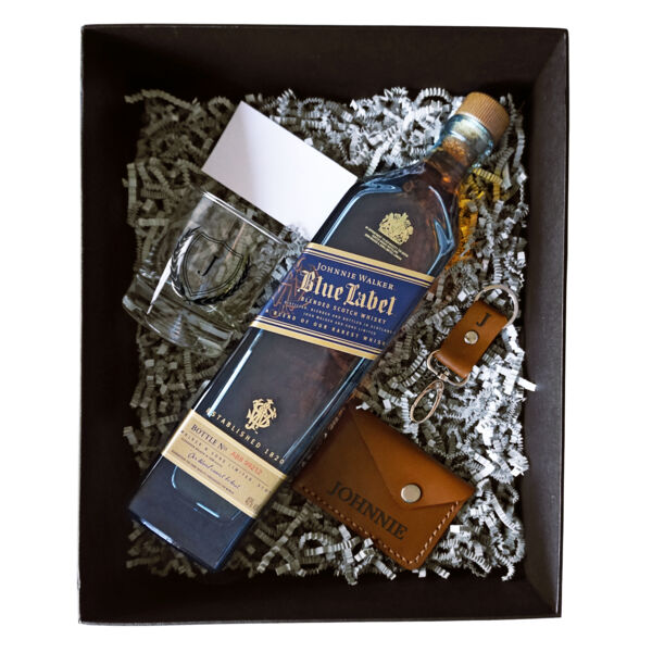 Johnnie Walker Blue Label and Leather Personalized Set Thumbnail