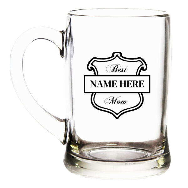 Best Dad Crest Personalized Beer Mug Thumbnail