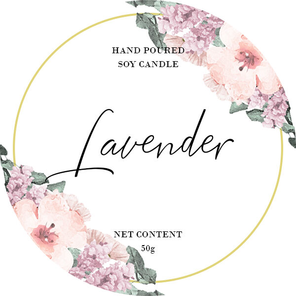 Lavender Candle Sticker Thumbnail