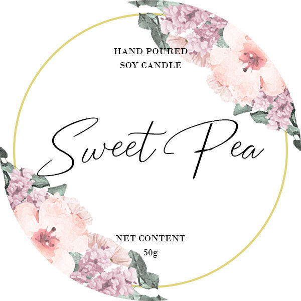 Sweet Pea Candle Sticker Thumbnail