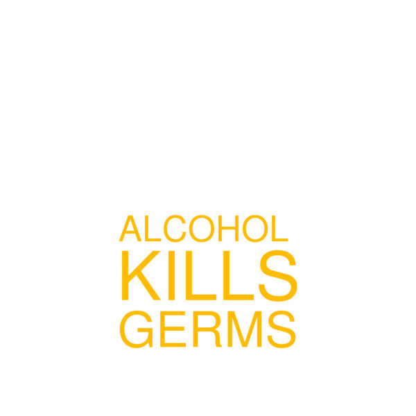Alcohol Kills Germs 1 - White Thumbnail