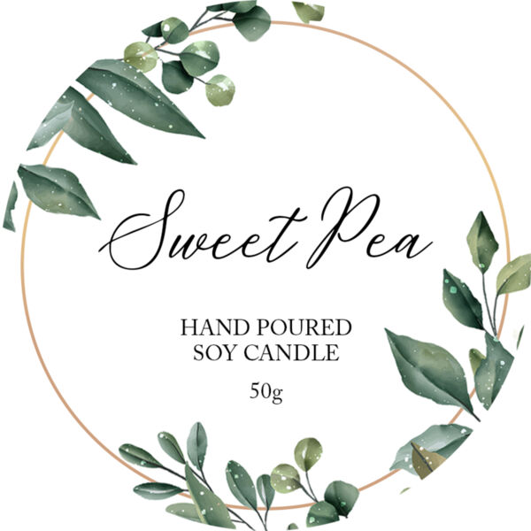 Sweet Pea Candle Label Thumbnail