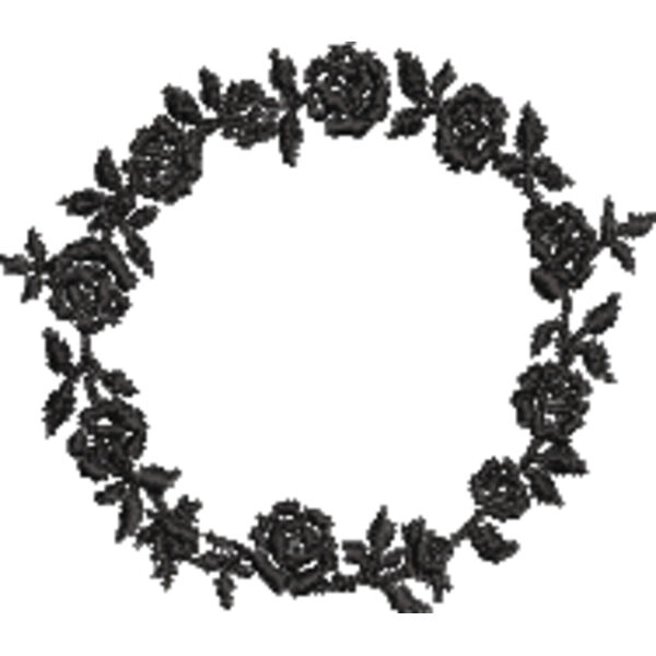 Floral Border Black Thumbnail