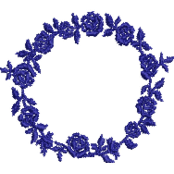 Floral Border Blue  Thumbnail